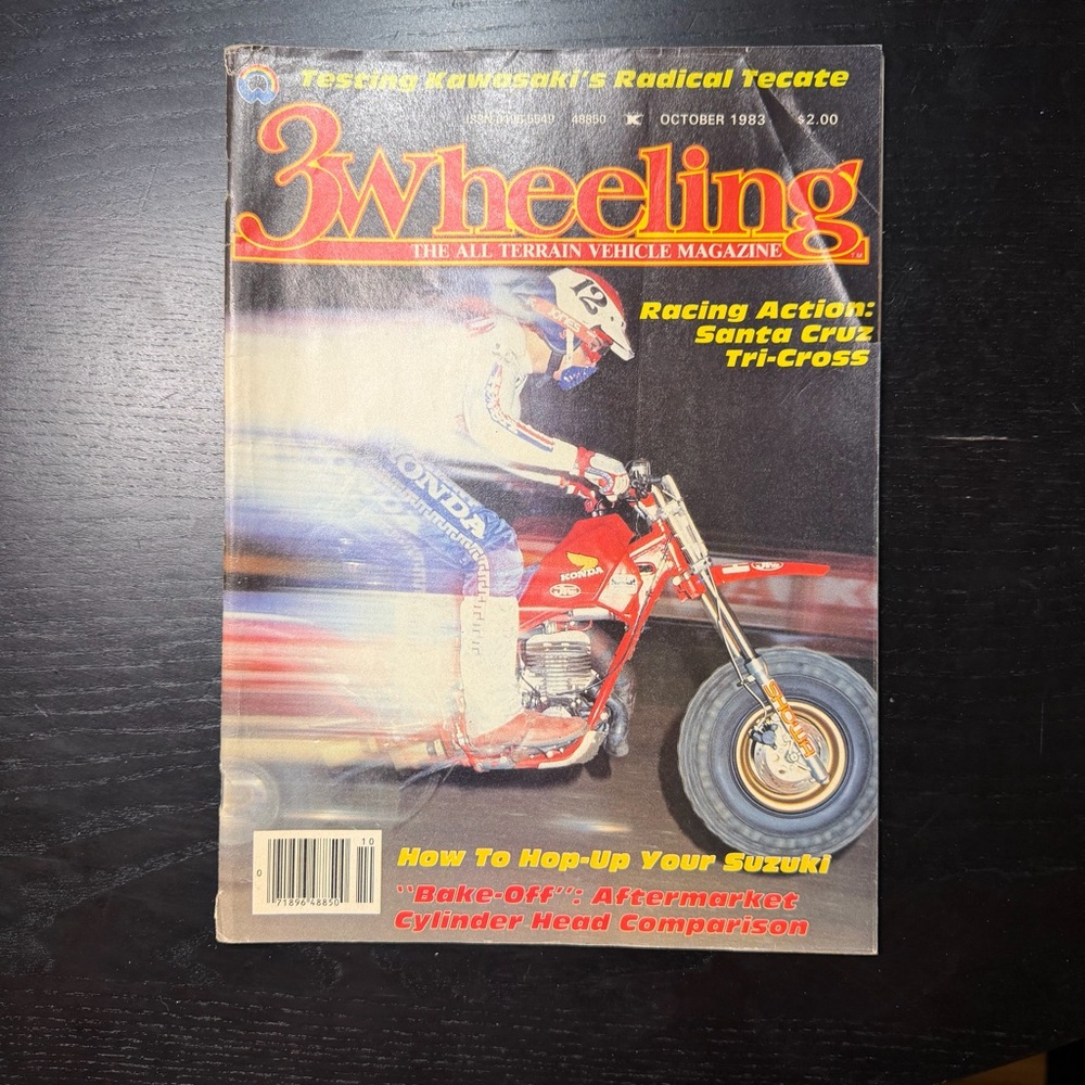 3 Wheeling Magazine Oct 1983 Kawasaki Tecate Honda ATC Santa Cruz Tri‎ Cross